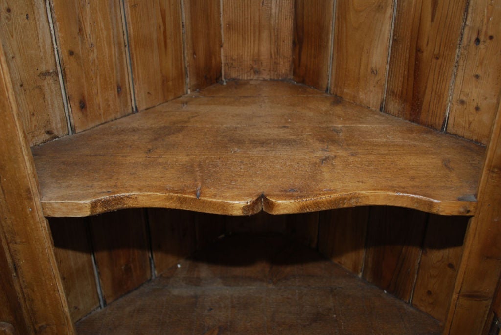 Wood Antique Irish Corner Cupboard