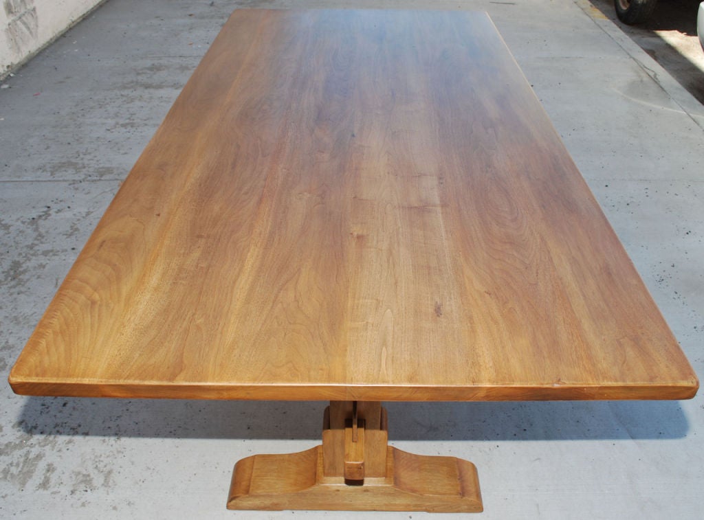 Hand-Crafted Dining Table in Vintage Walnut, Custom Made by Petersen Antiques For Sale
