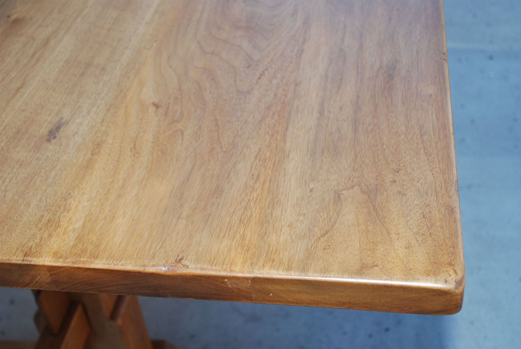 Dining Table in Vintage Walnut, Custom Made by Petersen Antiques For Sale 1