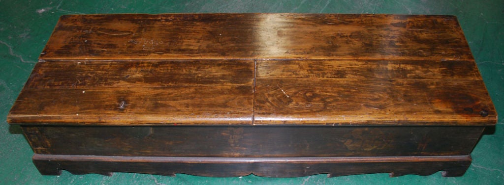 19th Century Low Trunk / Chest with Two Compartments