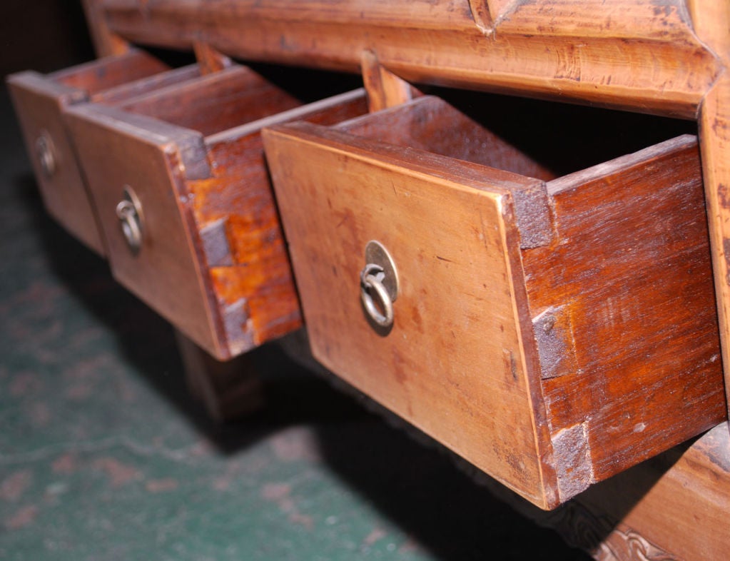 Antique Cabinet in Elm In Good Condition For Sale In Los Angeles, CA