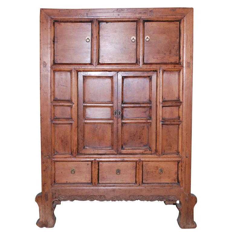Antique Cabinet in Elm For Sale