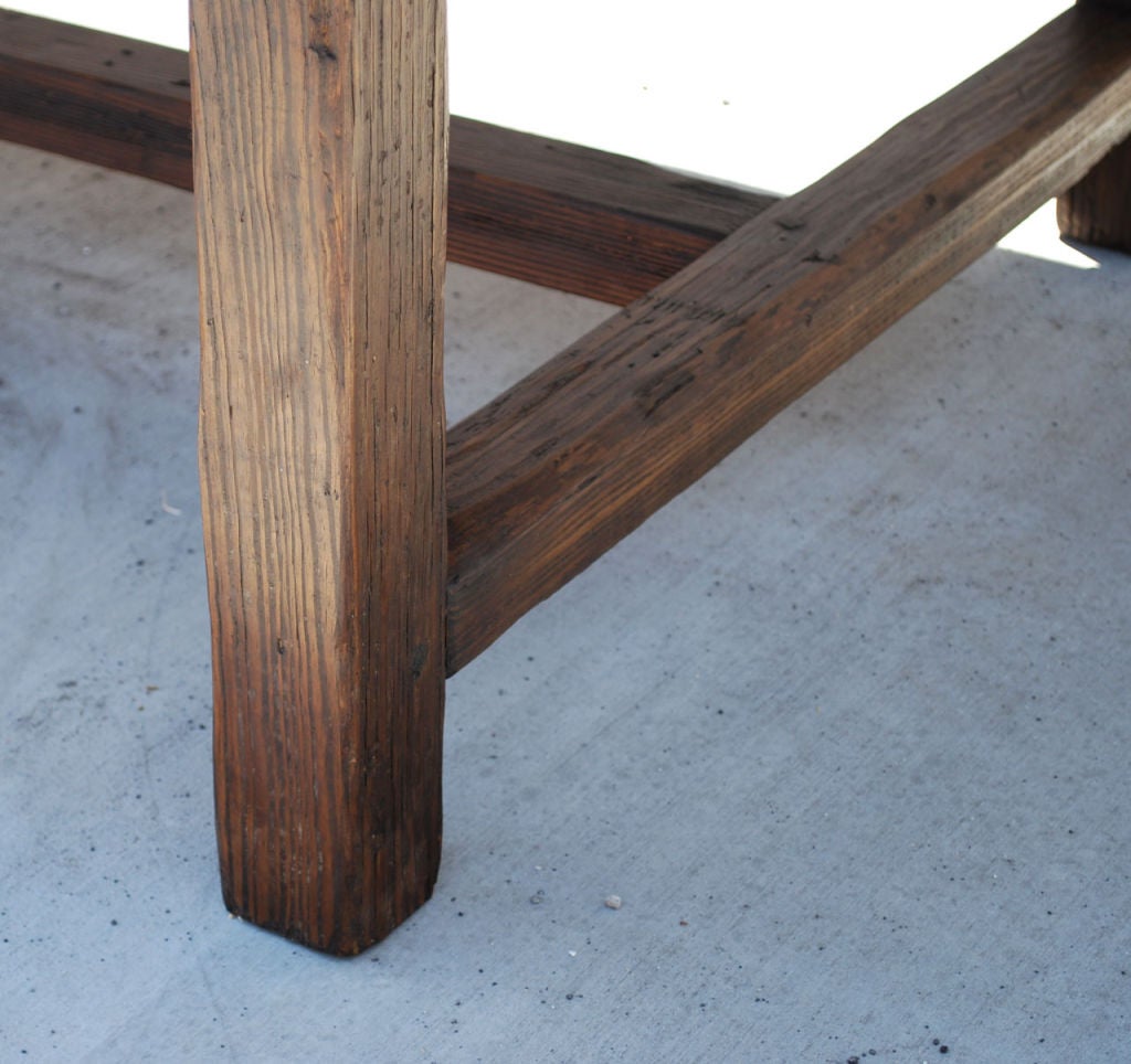 Hand-Crafted Martha Farm Table in Reclaimed Fir Custom Made by Petersen Antiques For Sale