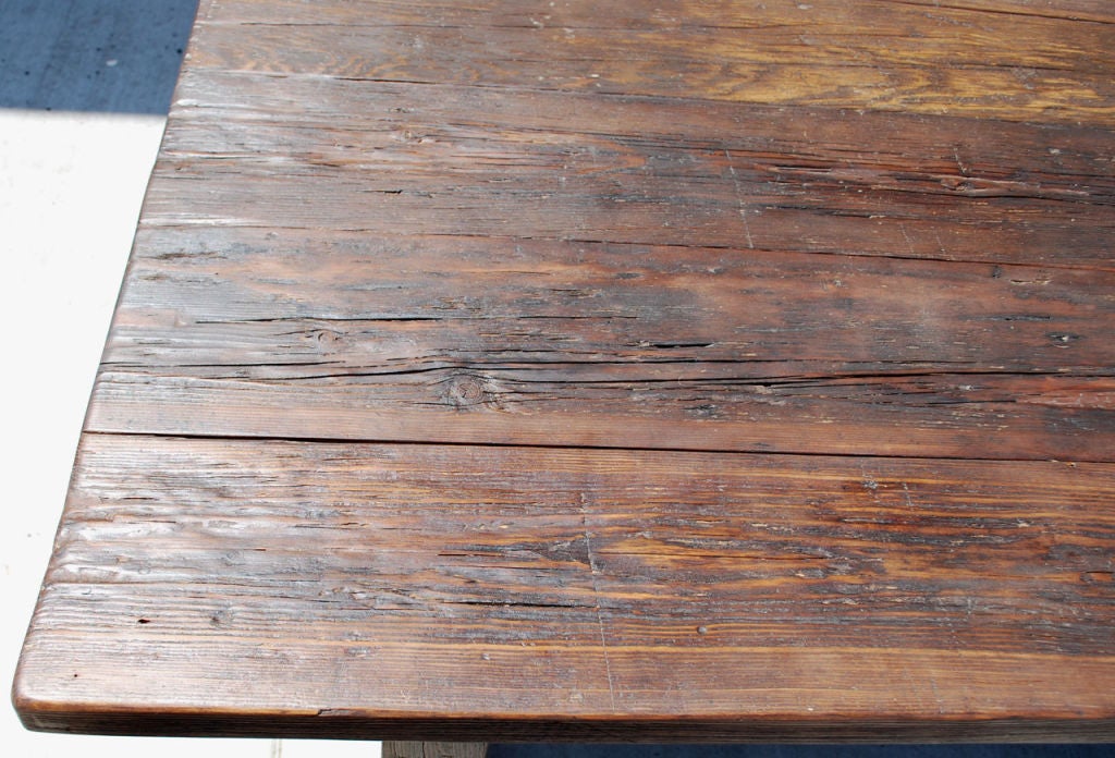 XXIe siècle et contemporain Table de ferme Martha en bois de récupération fabriquée sur mesure par Petersen Antiques en vente