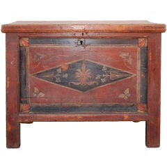 Large Hope Chest, Blanket Box with Butterflies