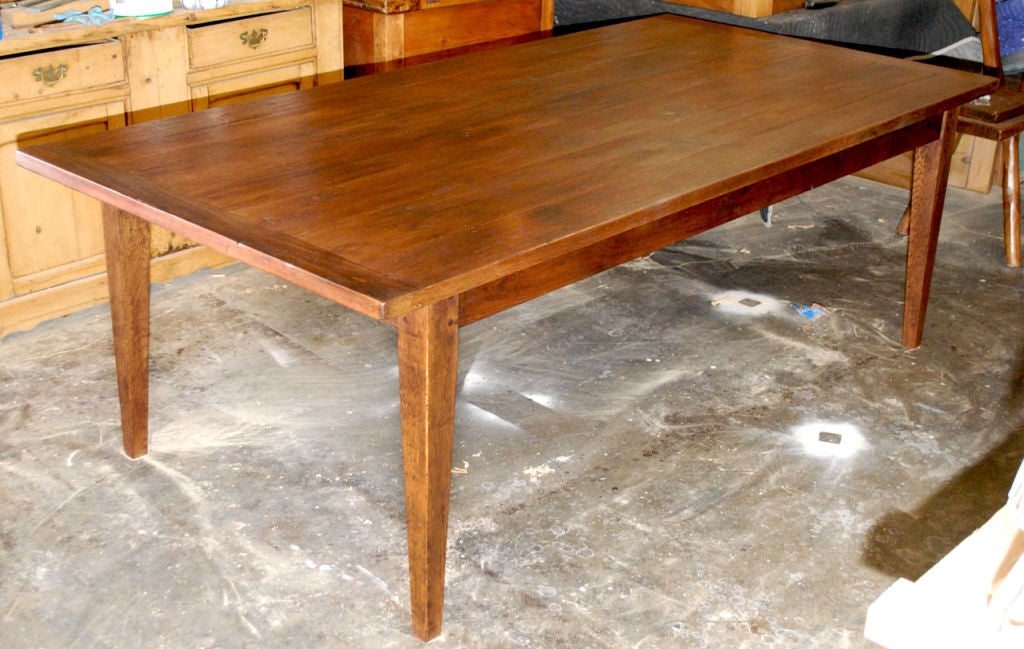 Contemporary Farm Table in Vintage White Oak, Built to Order by Petersen Antiques For Sale