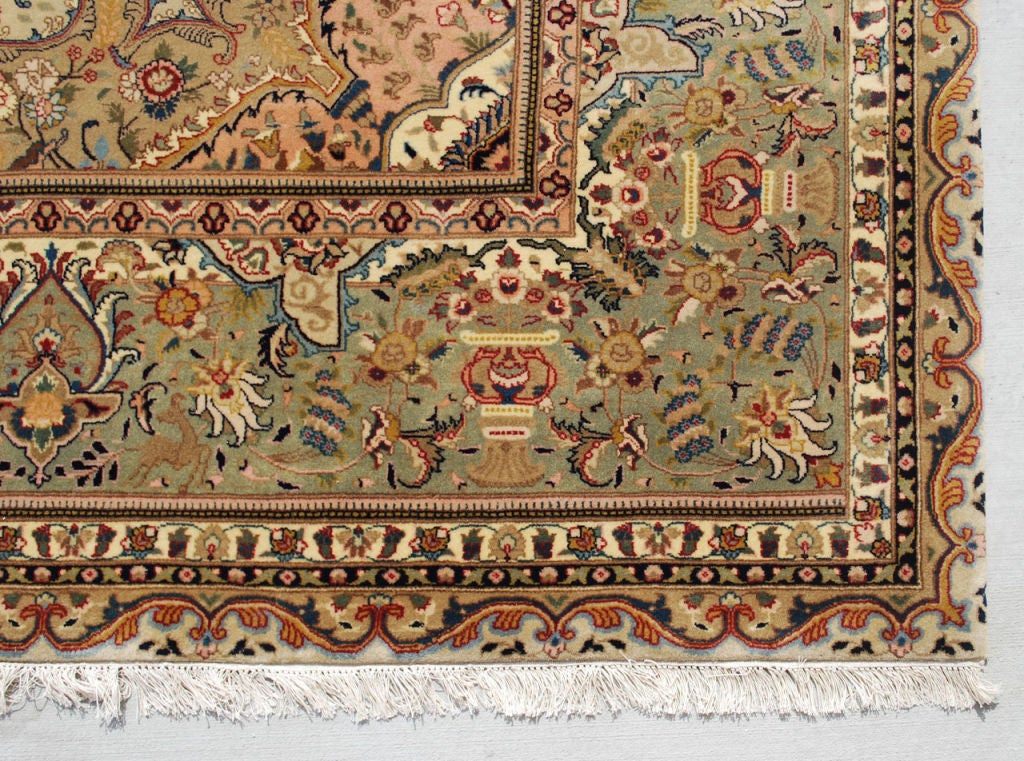 Hand-Knotted Fine Tabriz Rug