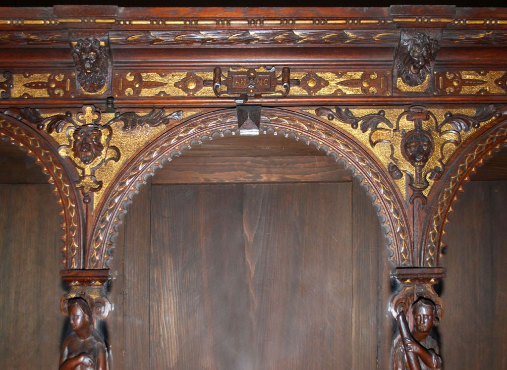 Carved Renaissance Style Cabinet Dated, 1566
