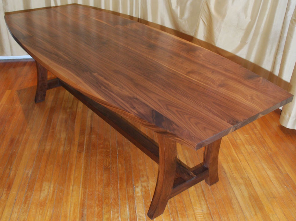 Walnut Dining Table, Custom Made by Petersen Antiques In New Condition For Sale In Los Angeles, CA