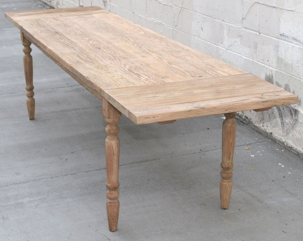 Dining Table with Extensions in Vintage Fir, Built to Order by Petersen Antiques 3