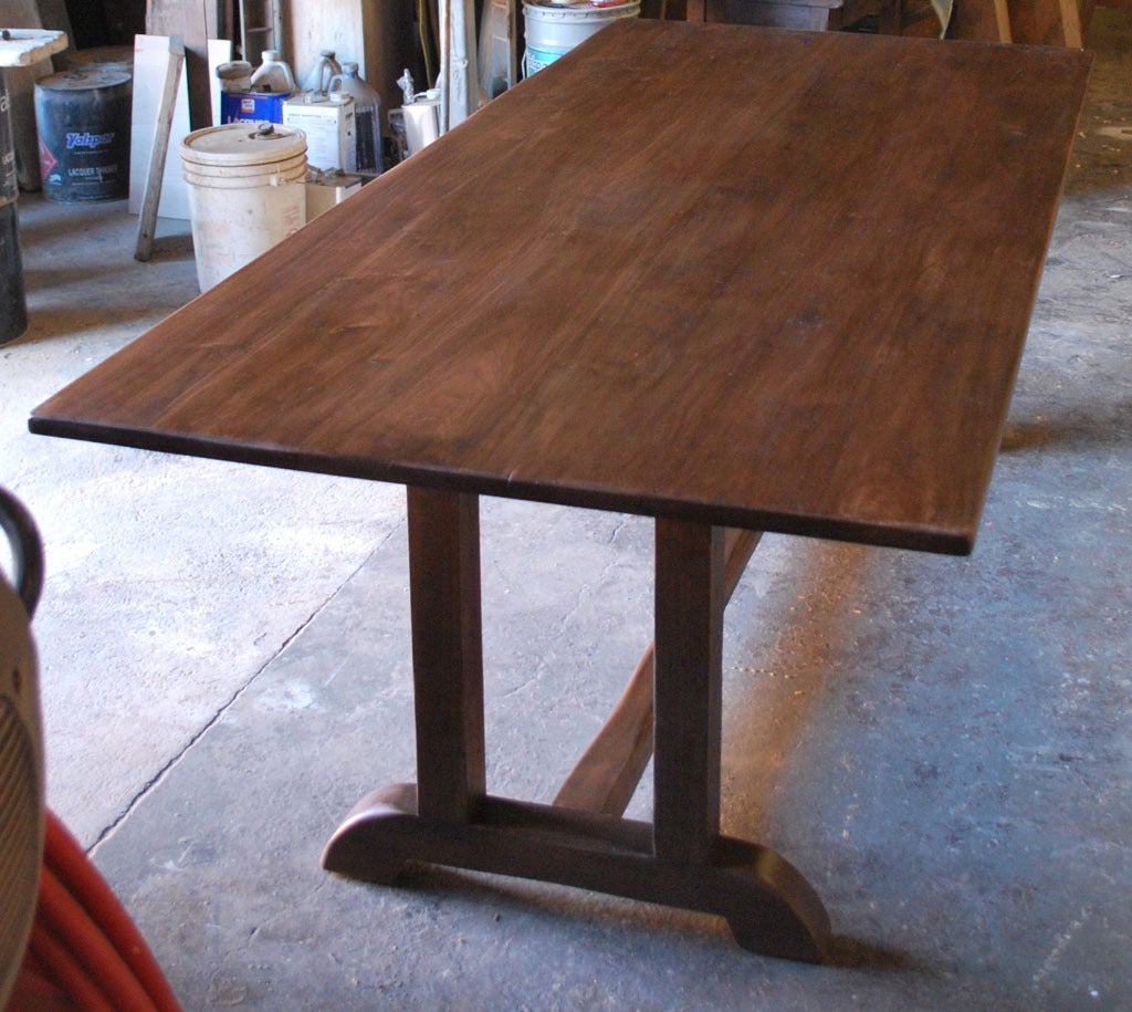 American Anna Dining Table in Vintage Walnut, Custom Made by Petersen Antiques For Sale