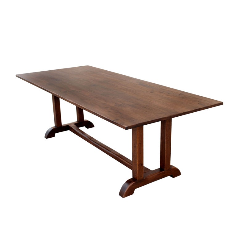 Dining Table in Vintage Walnut, Custom Made by Petersen Antiques For Sale at 1stDibs vintage