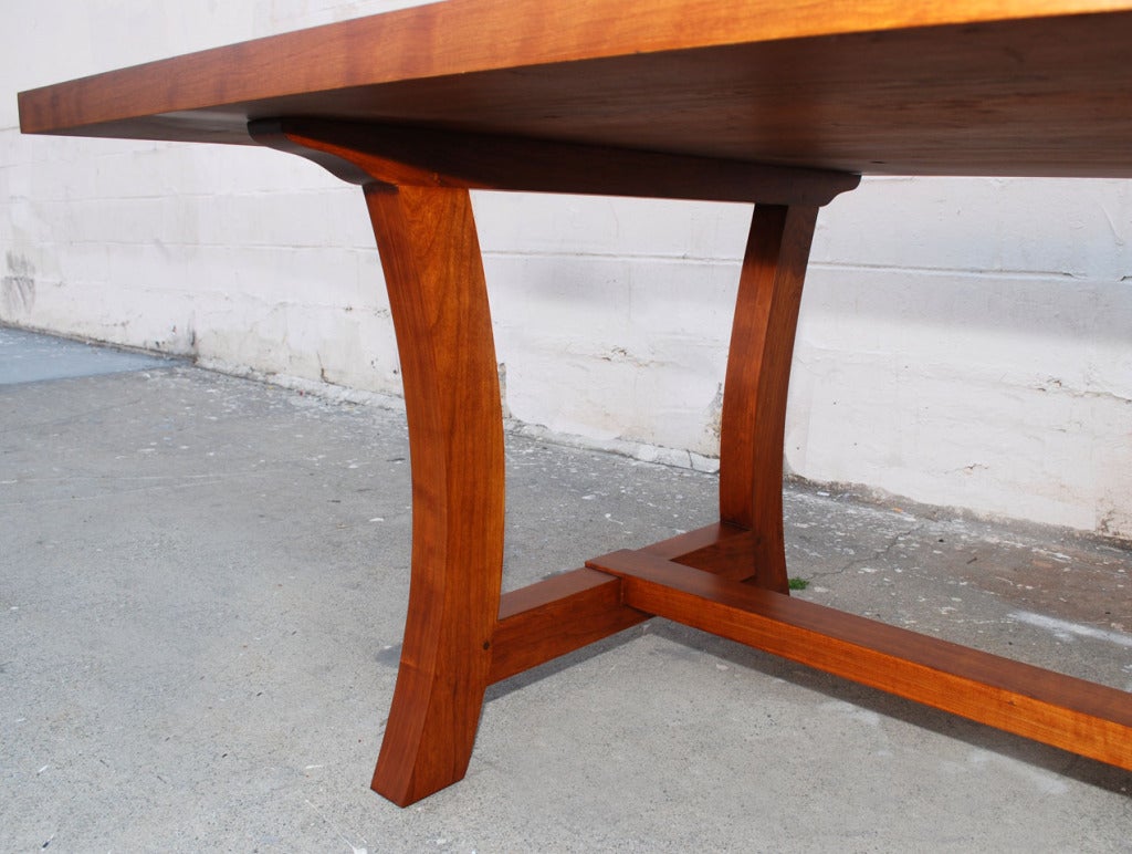 Cherrywood Dining Table, Custom Made by Petersen Antiques In New Condition For Sale In Los Angeles, CA