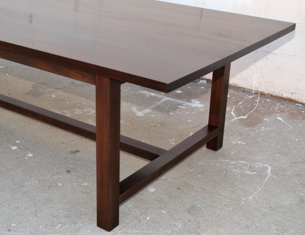 American Craftsman Martha Dining Table Made from Black Walnut, Built to Order by Petersen Antiques For Sale