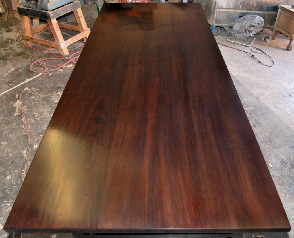 Martha Dining Table Made from Black Walnut, Built to Order by Petersen Antiques For Sale 2