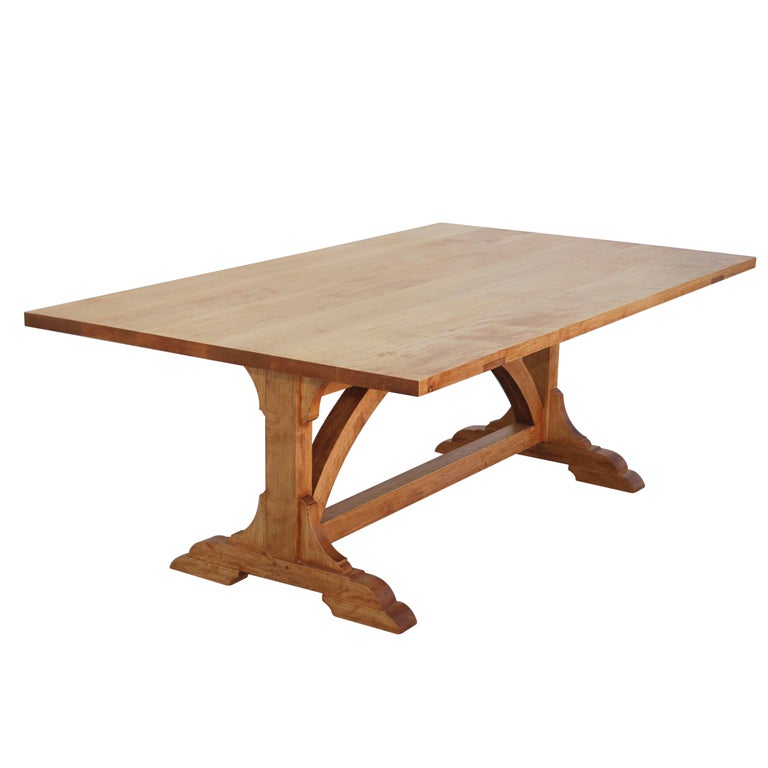 Expandable Country Dining Table, Custom Made by Petersen Antiques  For Sale