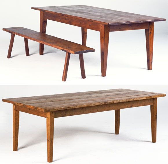 American Harvest Table Made from Reclaimed Wood, Built to Order by Petersen Antiques For Sale