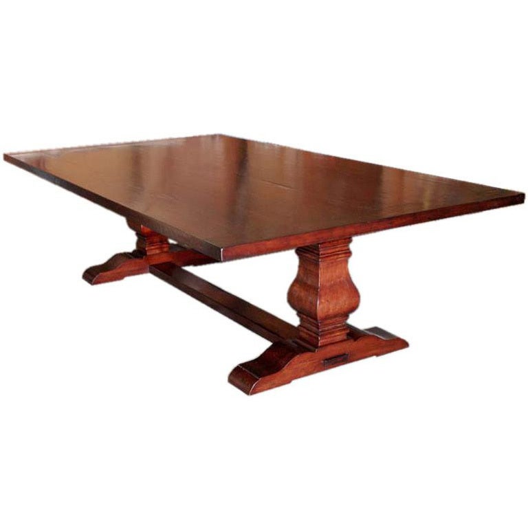 Dining Table in Cherrywood, Custom Made by Petersen Antiques For Sale