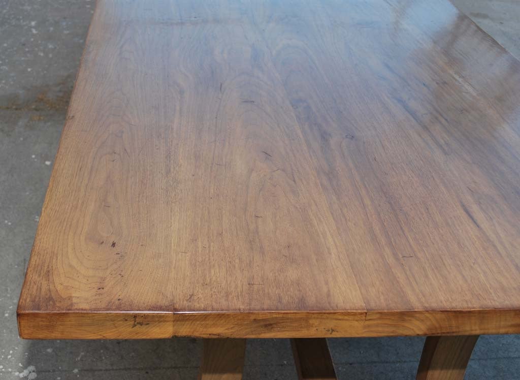Vintage Black Walnut Custom Built Dining Table For Sale at 1stdibs
