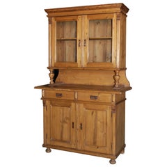 Antique Continental Step-Back Hutch