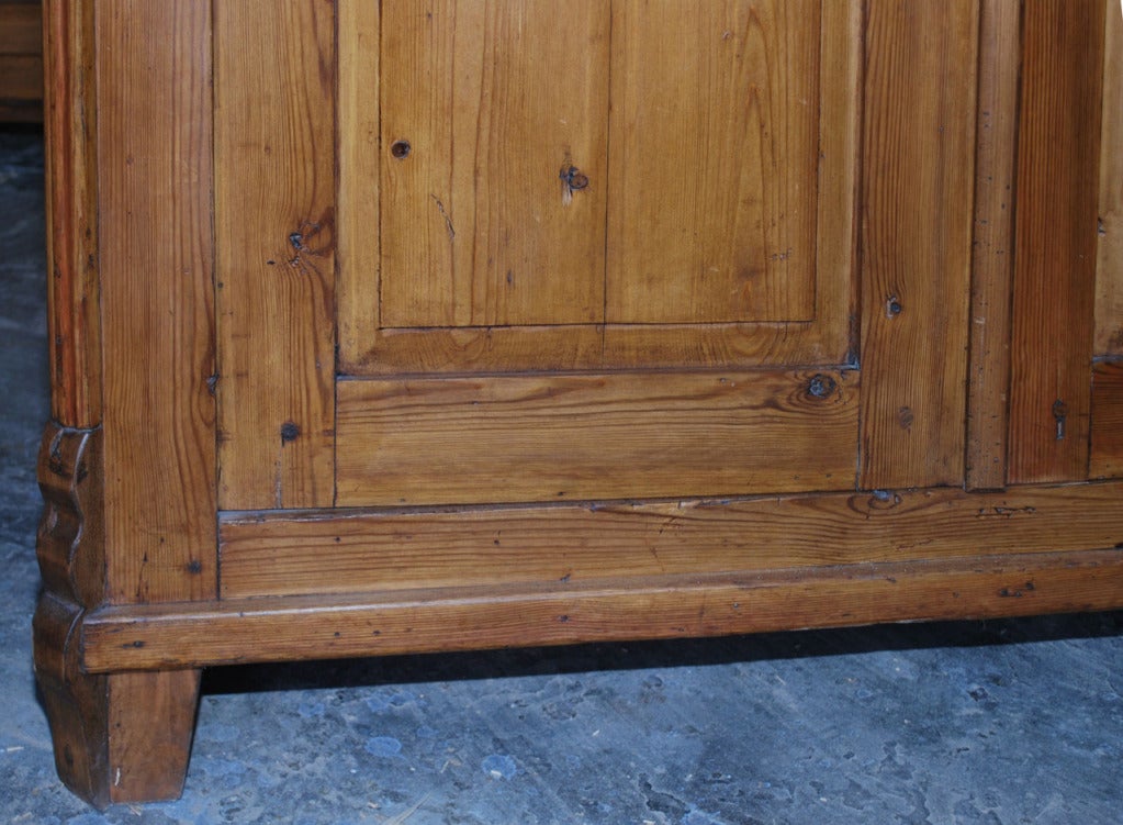 Wood Antique Armoire with Raised Panels