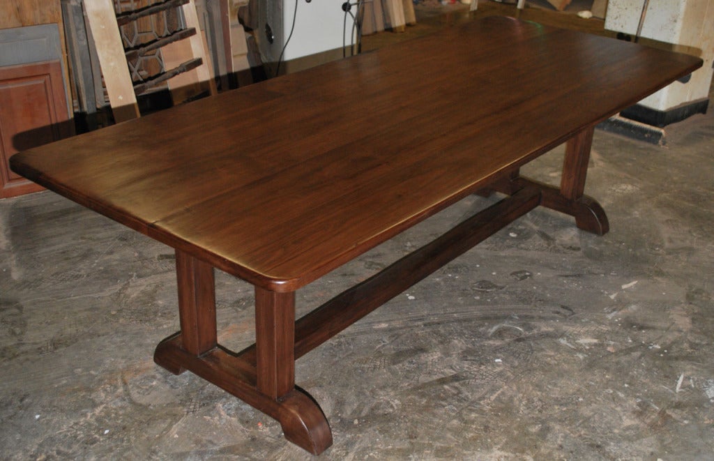 Anna Dining Table in Vintage Black Walnut, Built to Order by Petersen Antiques For Sale 1