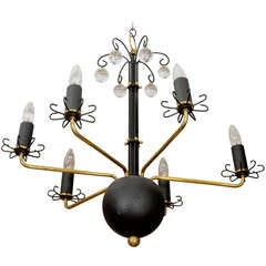 Lightoilier Mid Century Six Arm Chandelier