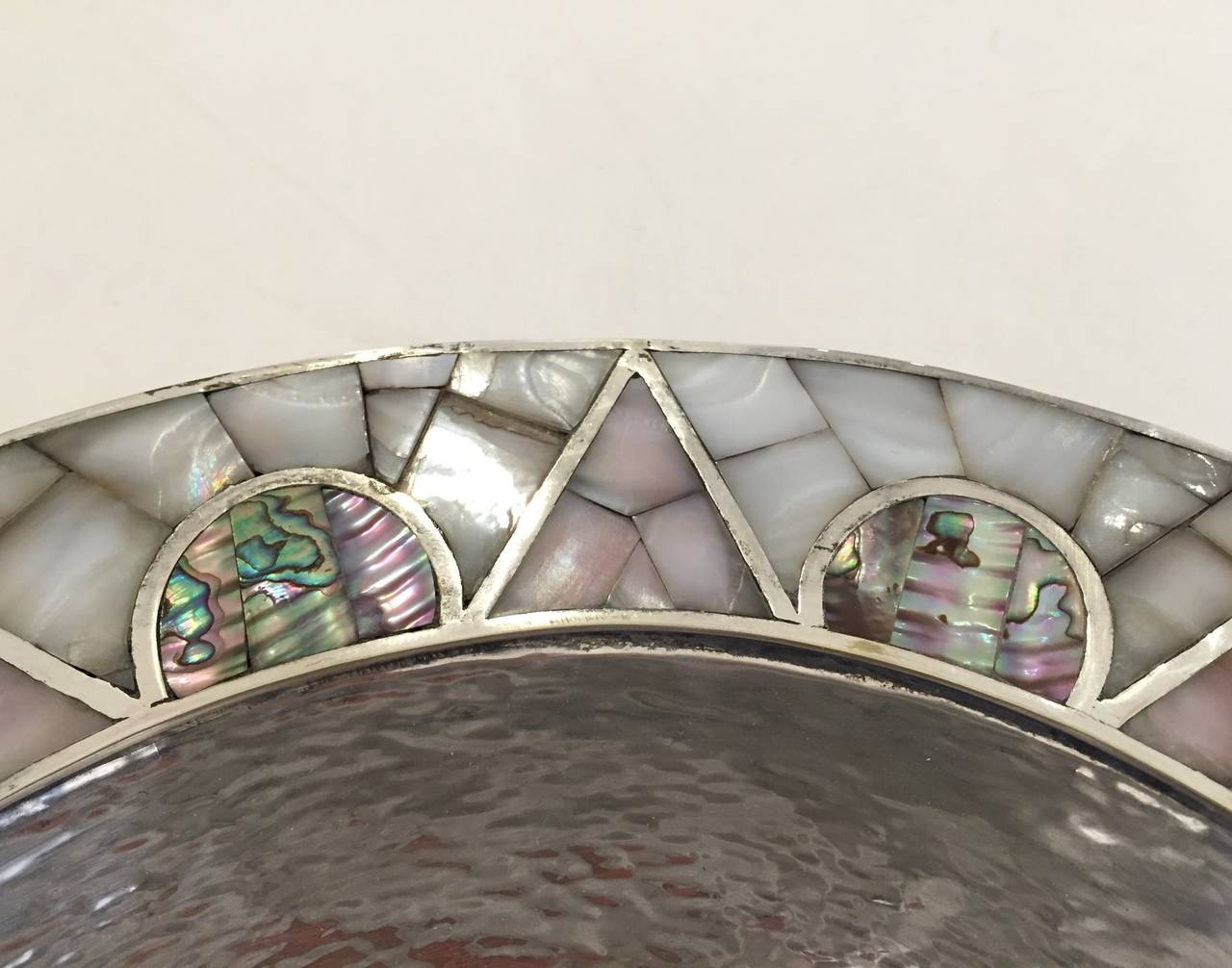 Mexican Abalone and Mother-of-Pearl Centerpiece Bowl by Los Castillo