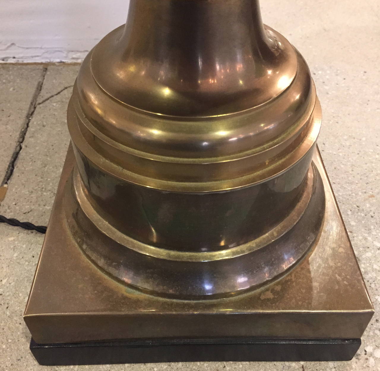 Painted Huge Chapman Brass Urn Lamp For Sale