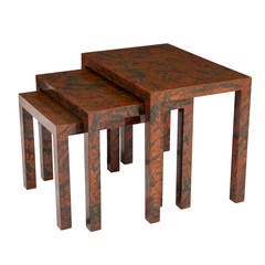 Oil Drop Lacquer Nesting Tables