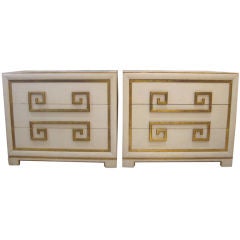 Pair Kittinger Mandarin 3 Drawer Commodes