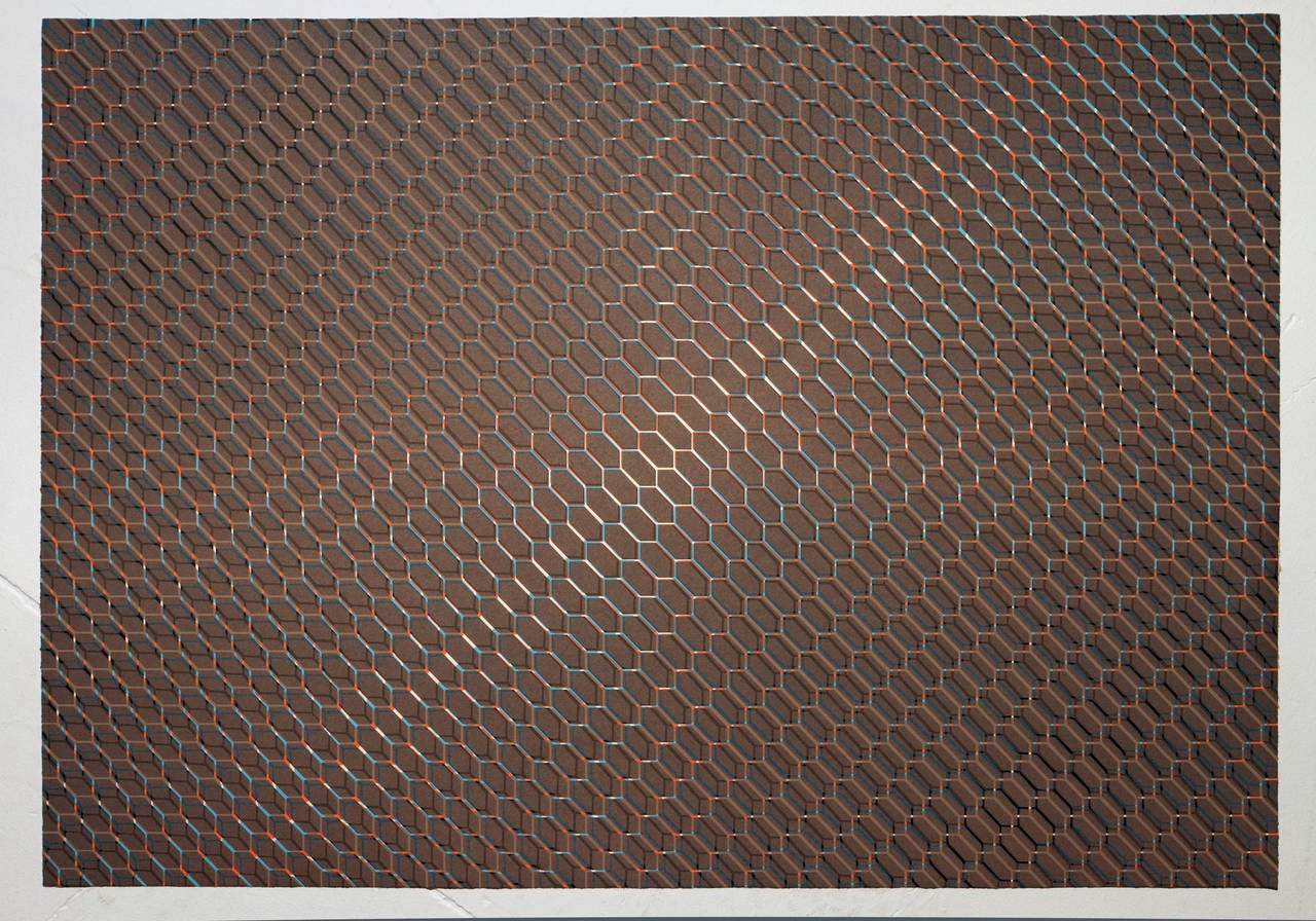 "Untitled #2154, " Lithograph on Paper, 1967, Norman Zammitt
