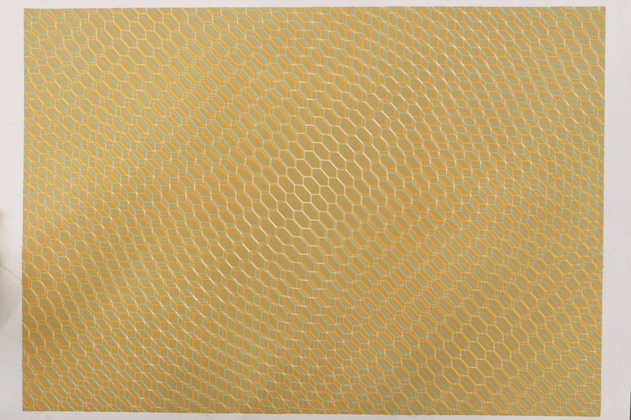 "Untitled #2155, " Lithograph on Paper, 1967, Norman Zammitt