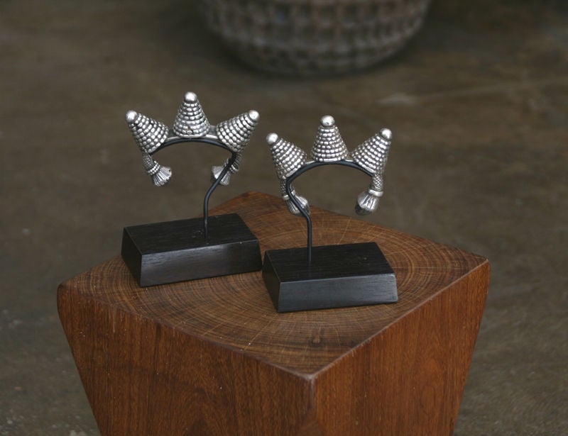 A Pair of Sculptural Sterling Silver Bracelets, Yemen