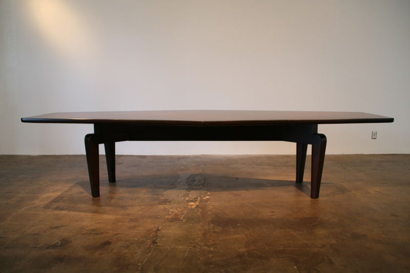 Mahogany Large Walnut Monteverdi Young Dining Table With Sculptural Legs For Sale