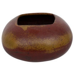 David Shaner ceramic "pillow" vase