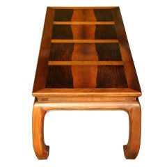 Rosewood and Mahogany Asian style coffee table by Baker Rosewood and Mahogany Asian style coffee table by Baker