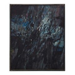 Vintage George James Abstract Expressionist Drip painting #2