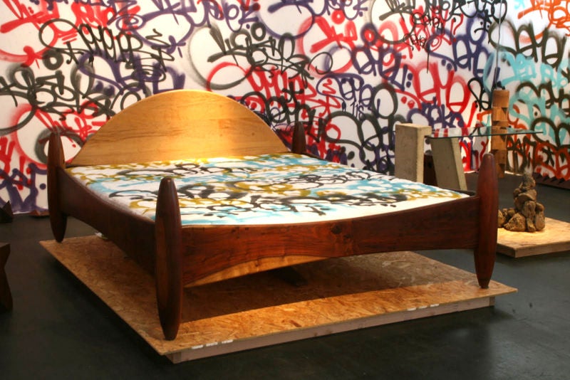 Mid-Century Modern Solid Jacaranda King Size Bed By Sergio Rodrigues