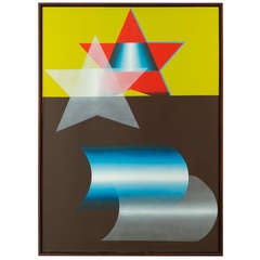 "Star, " Airbrush and Acrylic on Canvas by Jack Brusca, 1968