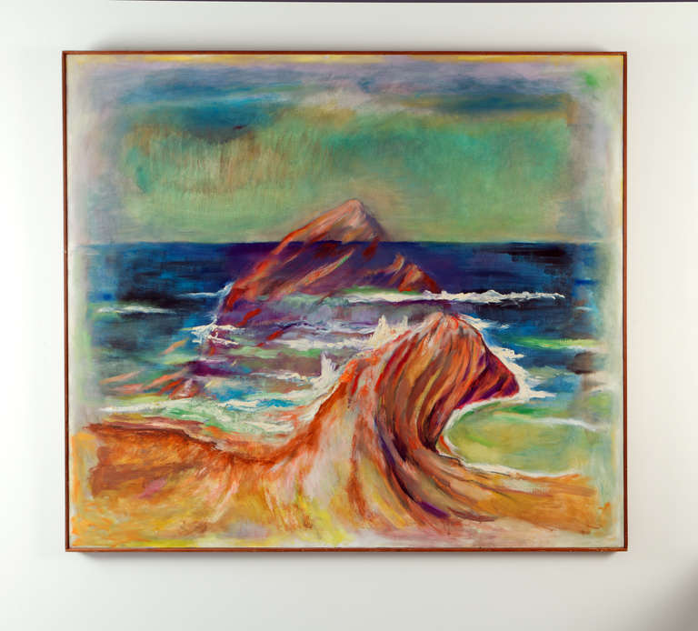 Frederick S. Wight landscape, oil on canvas, 1984