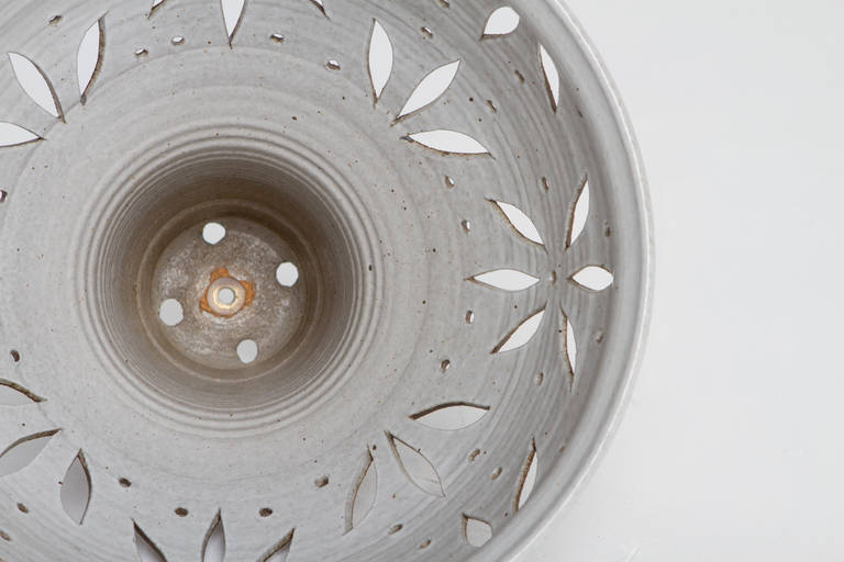 Stoneware Ceramic Hanging Light Piercing and Glazing, Victoria