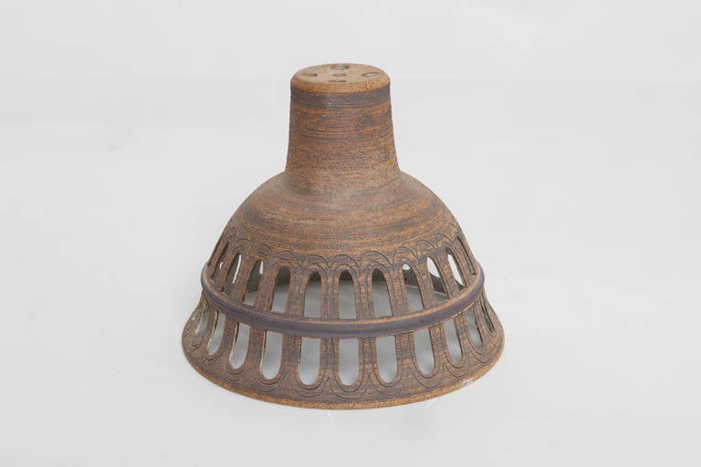 Stoneware Hanging Light by Victoria Littlejohn, 1978