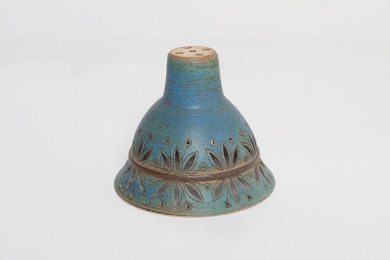 Glazed Ceramic Stoneware Hanging Light by Victoria Littlejohn