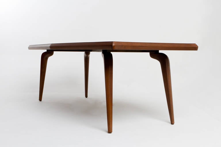 Hollywood Regency Walnut, Diamond-Shaped Table by Monteverdi-Young For Sale