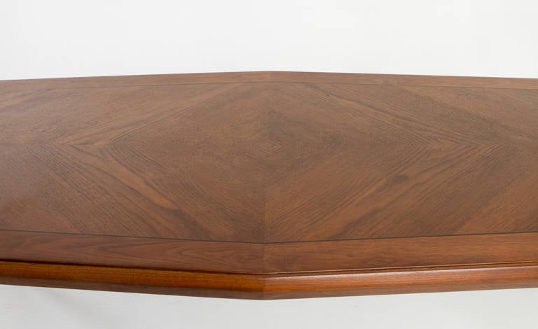 Mid-20th Century Walnut, Diamond-Shaped Table by Monteverdi-Young For Sale