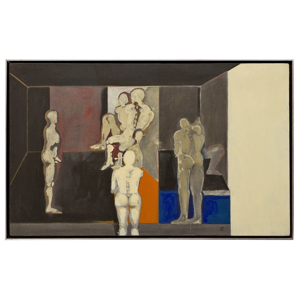 Figurative Color Block Painting by Norman Zammitt For Sale