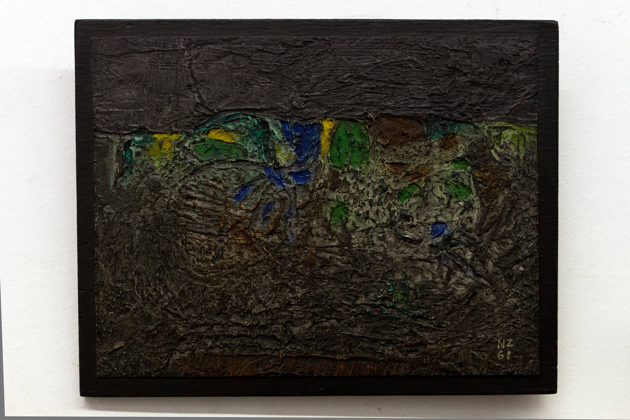 Abrstract Landscape Oil on Panel by Norman Zammitt, 1961