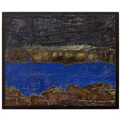 Abstract Landscape, Oil on Board, Norman Zammitt, 1960