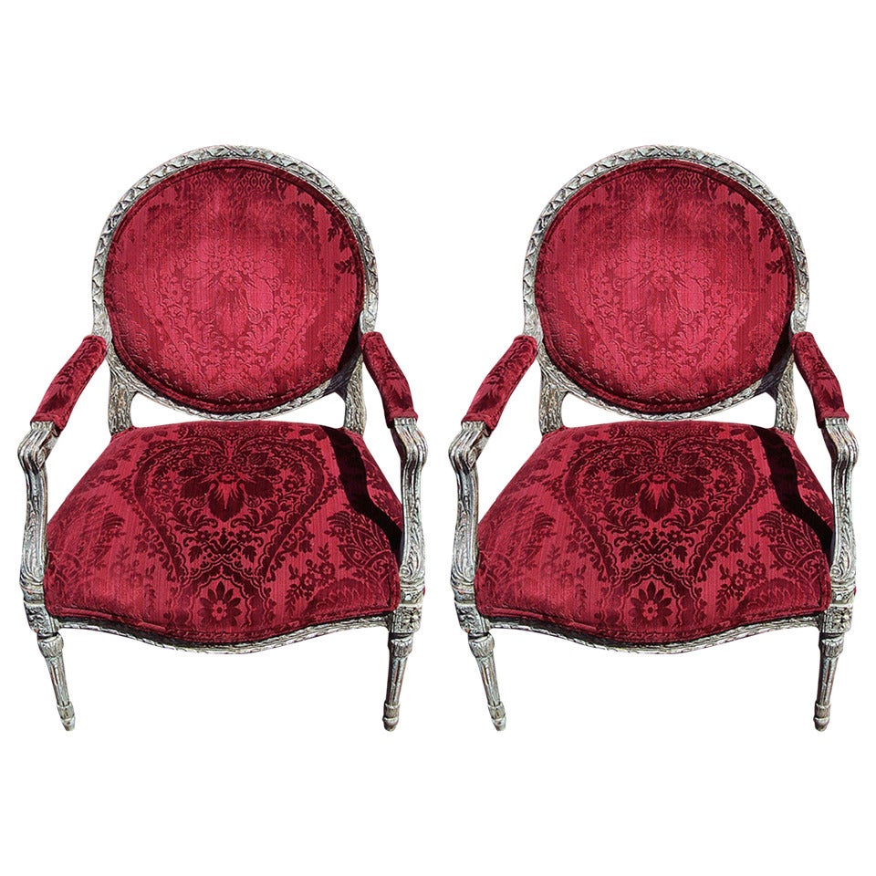 Pair  of Armchairs For Sale